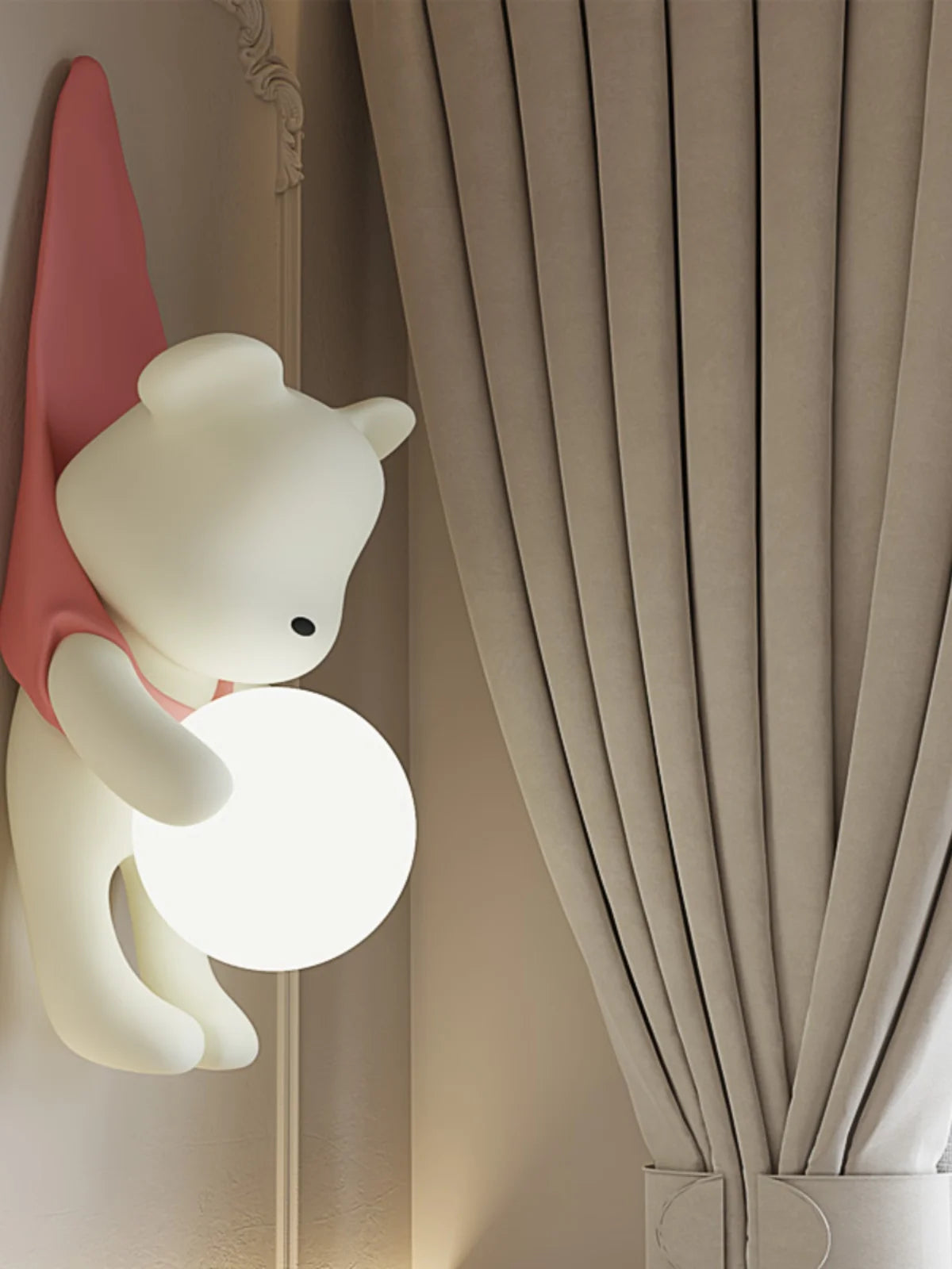 applique murale led ours décorative pour chambre enfant - vue 3 sur 9