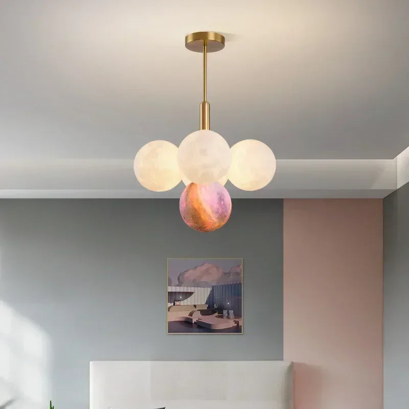 Modern Moon Bubble Pendant, Living Room Dining Room Home Decoration Lighting, LED Pendant