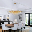 lustre moderne cristal goutte de pluie design élégant pour intérieur décoratif
