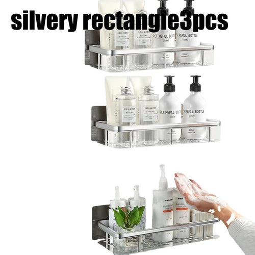 étagère d'angle murale sans perçage pour douche et serviettes