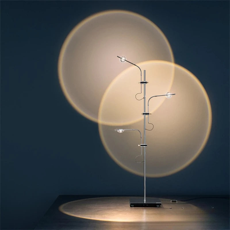 lampe de sol décorative luxe à projection dombres crépuscule et aube