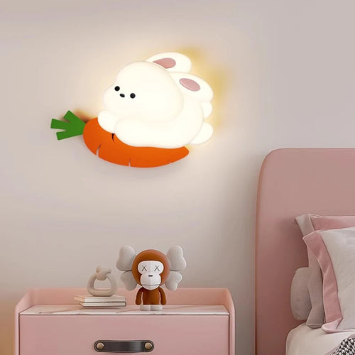 Wandleuchte Hase für Kinderzimmer – warm und modern - vue 3 sur 8