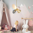 lustre moderne en verre pour chambre d'enfant décorative