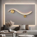 Moderne Wandleuchte Kupfer Gold Linie Dekor Wohnzimmer Treppenhaus Innenbeleuchtung Kronleuchter
