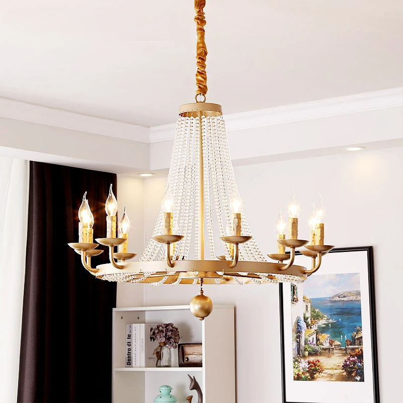 lustre cristal suspendu lumineux pour décoration intérieure élégante - vue 4 sur 18