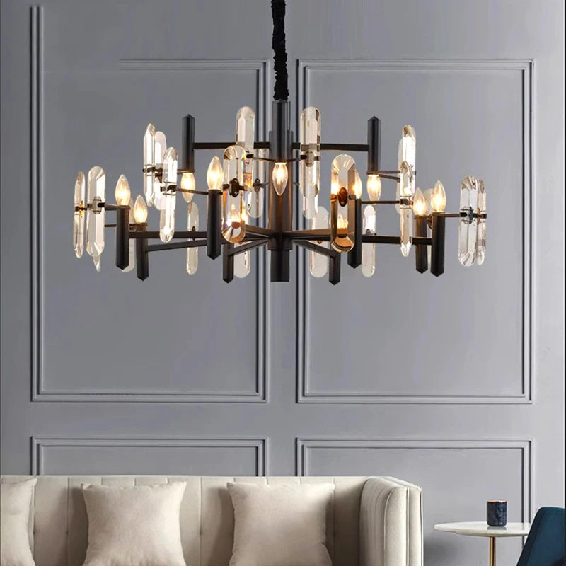 home decorationPendant lights, luxury crystal living room chandelier, dining room Pendant lamp, ceiling light, indoor lighting - vue 2 sur 12