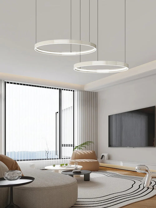 lustre moderne en métal pour éclairage intérieur élégant - vue 5 sur 16