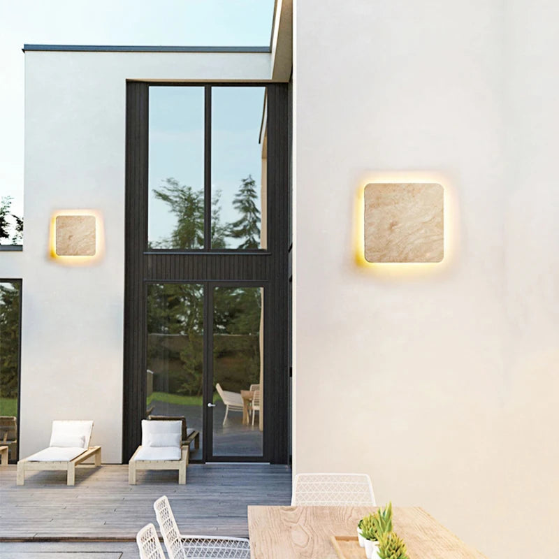 Applique murale led étanche carré décoratif pour villa