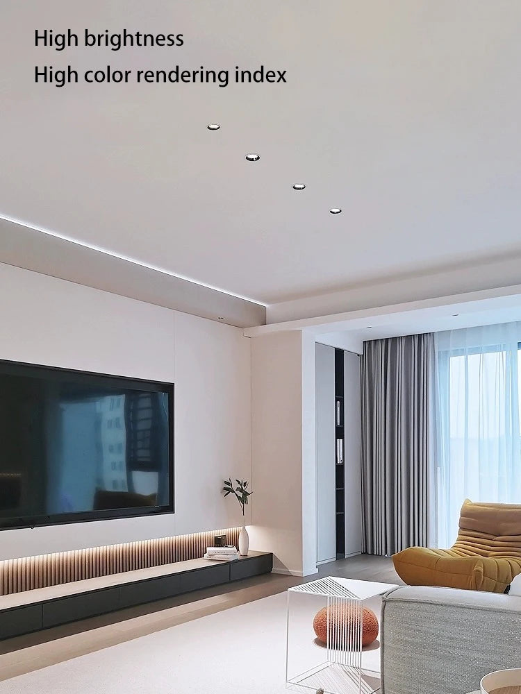 downlight led ultra mince en aluminium anti-éblouissement pour maison - vue 5 sur 15