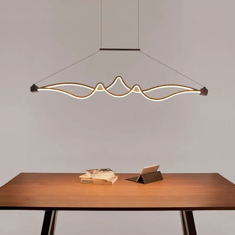 Einfache und moderne Pendelleuchte aus Aluminium für Innenbeleuchtung - vue 4 sur 7