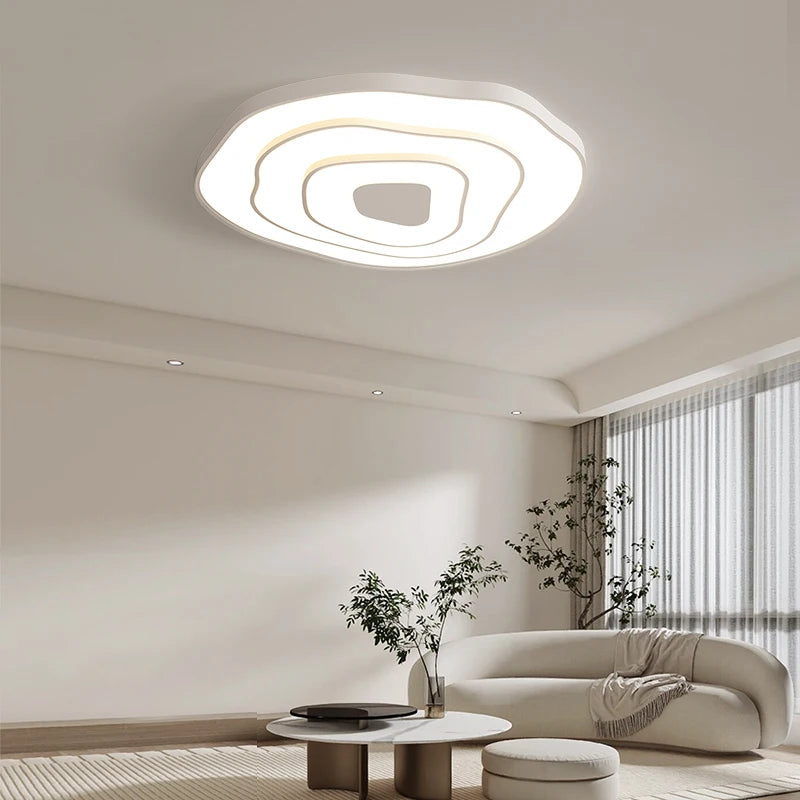 lustre led minimaliste cercle pour éclairage intérieur qiyimei - vue 5 sur 8
