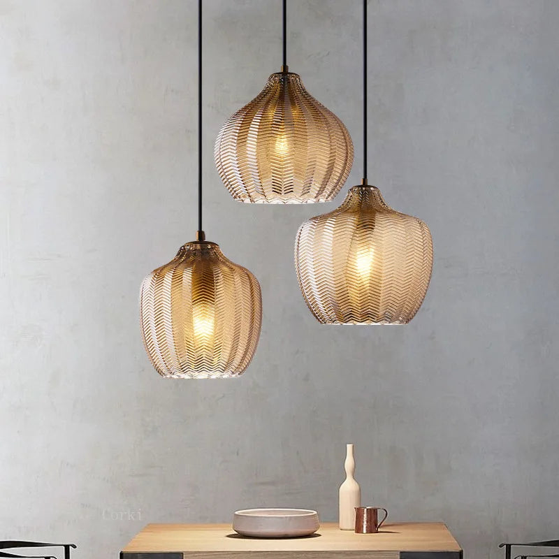 lampe led suspendue en verre design moderne pour espaces divers - vue 2 sur 14
