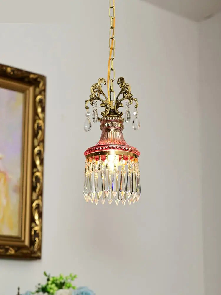 suspension en cristal français rétro pour ambiance luxueuse - vue 5 sur 7