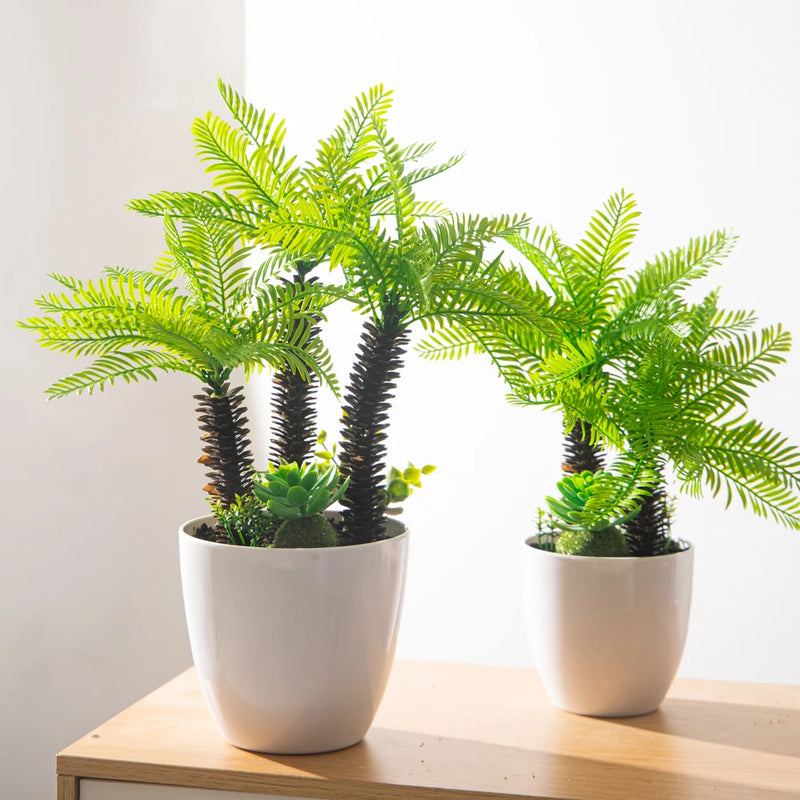 faux palmier grande plante artificielle en pot décorative