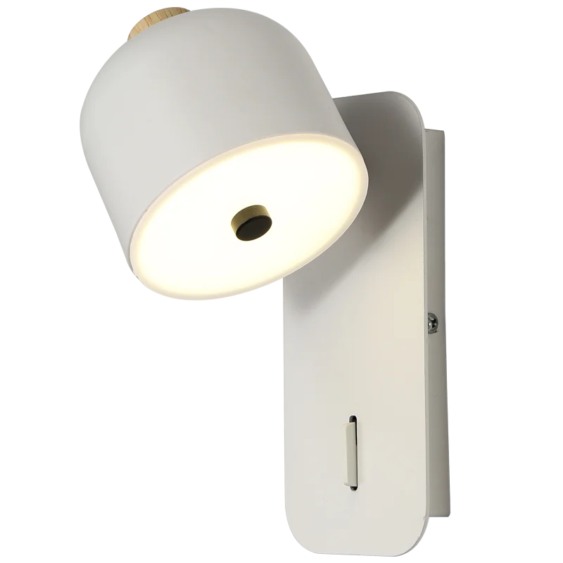 applique murale nordique rotative avec interrupteur led pivotante - vue 6 sur 15
