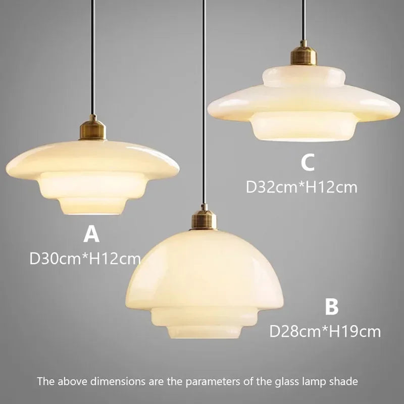 lampe suspendue en verre led moderne nordique décorative - vue 6 sur 9