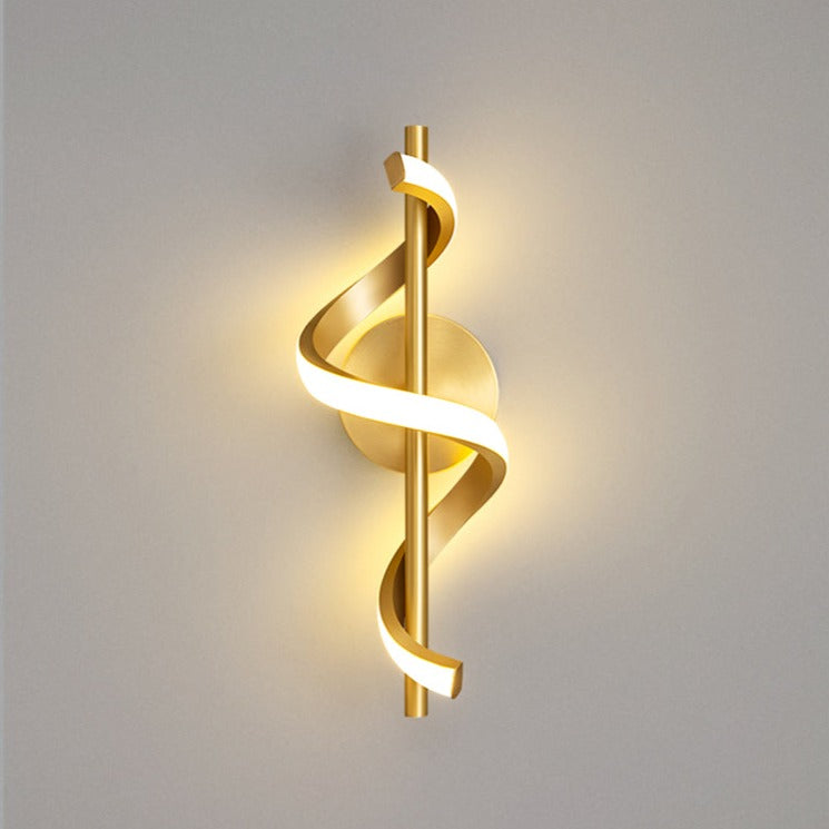 Applique murale design LED métallique ondulé Polino - vue 6 sur 9