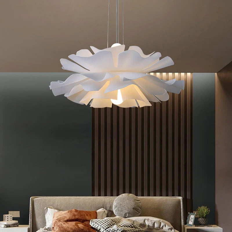 Nordique LED salon chambre suspension lumières filles chambre éclairage créatif concepteur salle à manger lampe Net rouge fleur lustre - vue 4 sur 10
