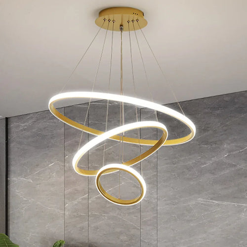 Moderner Kronleuchter Design Kreis Hängend für ein elegantes Interieur - vue 4 sur 20