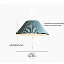 Modern blue fabric pendant light, living room, dining room, ceiling hanging lamp, pendant light
