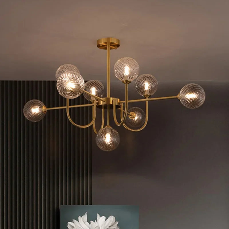 2024 New Pattern Creative U-shaped Magic Bean LED Pendent  Lamp For Living Room Bedroom Lobby Exhibition Hall - vue 2 sur 8