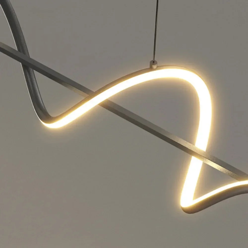 suspension linéaire moderne pour décoration intérieure nordique - vue 6 sur 8
