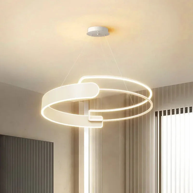 suspension moderne à led pour décoration intérieure réglable de luxe - vue 7 sur 12