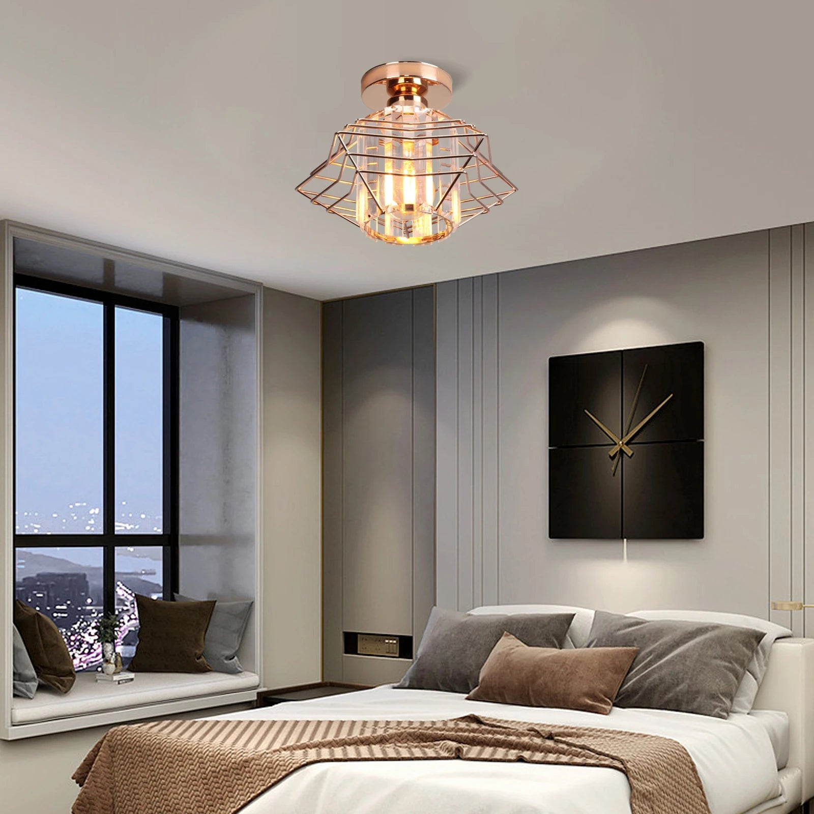 plafonnier led en cristal design moderne luminaire décoratif d'intérieur - vue 5 sur 14