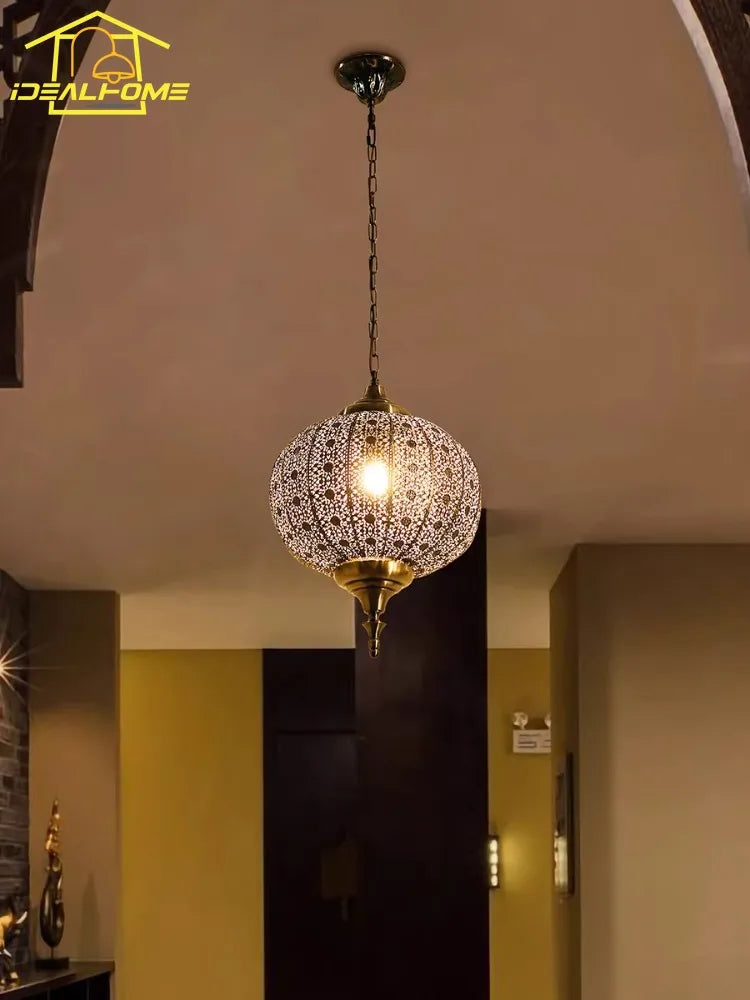 suspension vintage en fer design thaïlandais pour intérieur élégant - vue 5 sur 6
