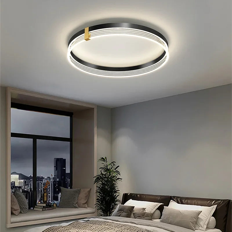 plafonnier led moderne design circulaire en acrylique pour divers espaces - vue 7 sur 12