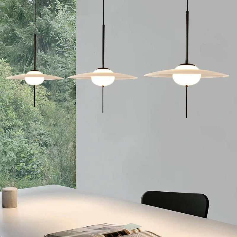 suspension led nordique simple ufo éclairage moderne décoratif - vue 3 sur 8