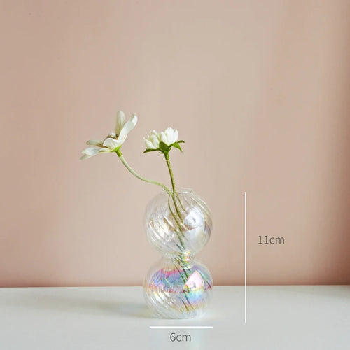 bougeoir en verre décoration nordique pour mariage et fleurs