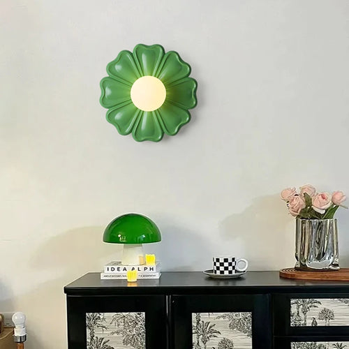Kreative Wandleuchte Blumenlampe aus Resin für Kinder - vue 3 sur 11