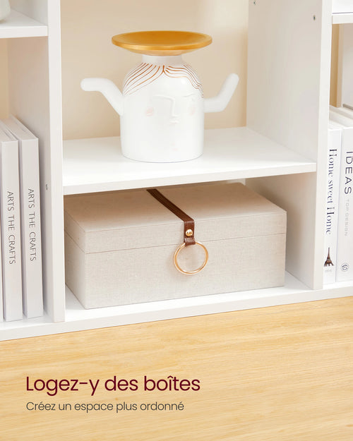 VASAGLE Bookshelf, Tree-Shaped Bookcase with 13 Storage Shelves, 86 x 25 x 140 cm, with Rounded Corners - vue 6 sur 7