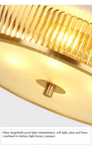 plafonnier led cuivre cristal décoratif intérieur