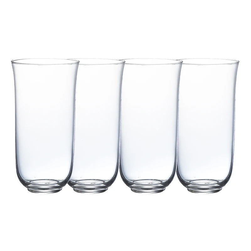 Verres fins style collins cocktail whisky jus eau