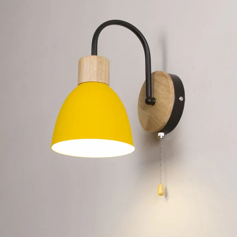 applique murale nordique moderne macaron avec interrupteur led - vue 5 sur 18