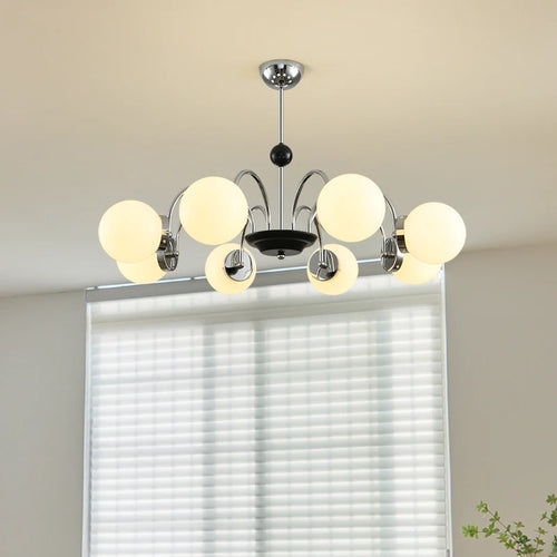 Moderner Kronleuchter Bauhaus Magic Bean französischer Creme-Luxus - vue 6 sur 16