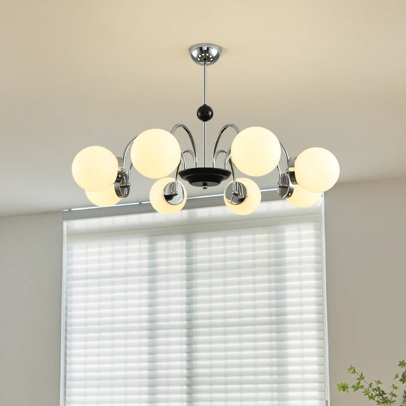 Moderner Kronleuchter Bauhaus Magic Bean französischer Creme-Luxus - vue 6 sur 16