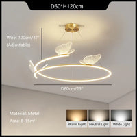 Lustre papillon LED mode créativité maison