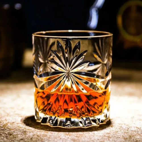 Verres à whisky old fashioned design texturé épais