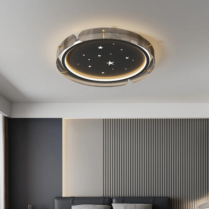 plafonnier led minimaliste avec ciel étoilé et design haut de gamme - vue 3 sur 7