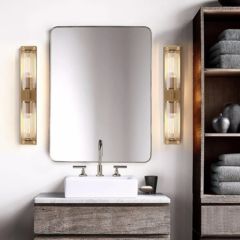 applique murale led minimaliste de luxe post-moderne en cuivre - vue 3 sur 7