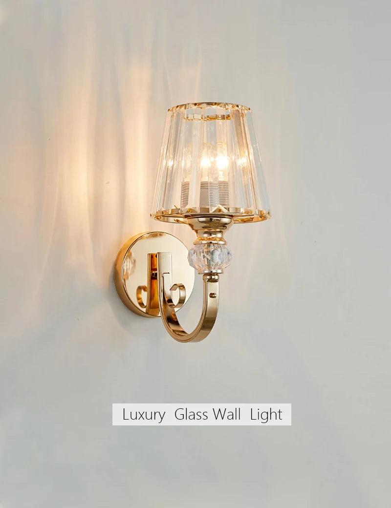 applique murale en cristal moderne avec éclairage led décoratif - vue 6 sur 9