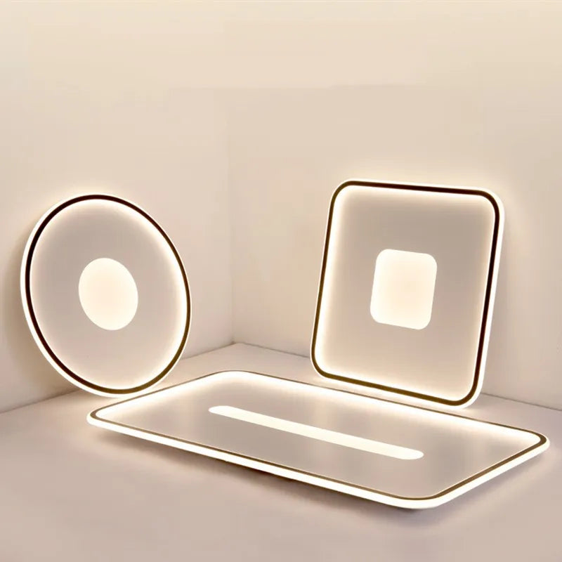 plafonnier led ultra mince moderne rond montage en surface - vue 3 sur 24