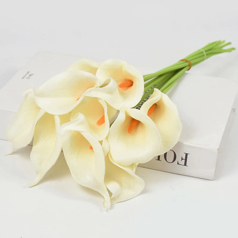 lot de fleurs artificielles lys calla pour mariage et décoration - vue 12 sur 17