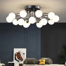 lustre à led en verre bulles design moderne et élégant