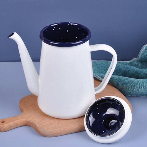 Cafetiere emaillee vintage avec poignee resistante 11l