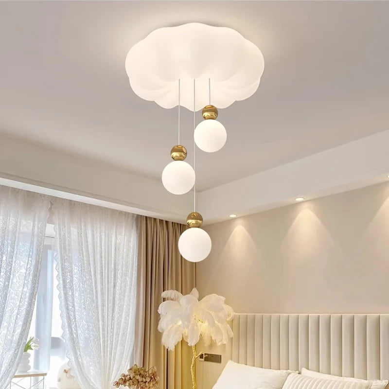lustre moderne nuage pour chambre enfant romantique et chaleureux - vue 4 sur 15