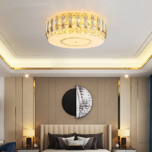 Dimmbarer LED-Deckenleuchte aus Kristallglas moderne Dekoration - vue 3 sur 11